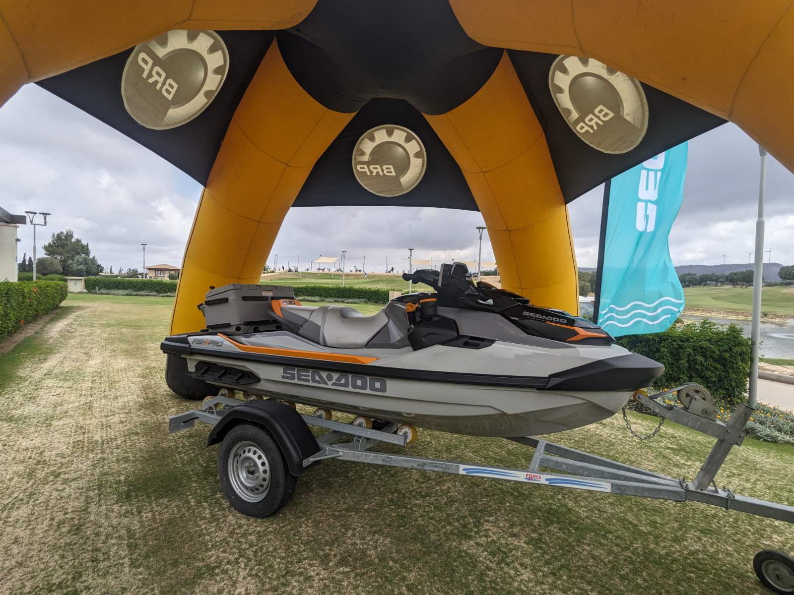 Force 8 and BRP Sea Doo at golf tournament Paphos